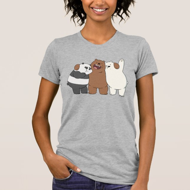 We Bare Bears Group Hug T Shirt (Framsida)