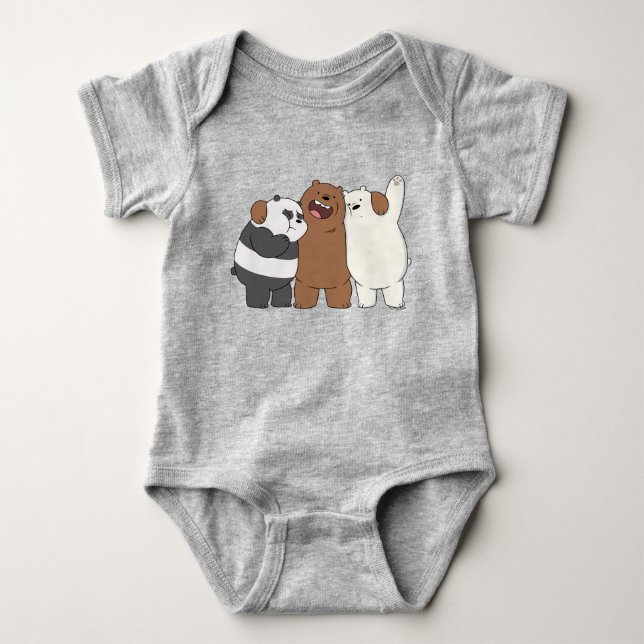 We Bare Bears Group Hug T Shirt (Framsida)