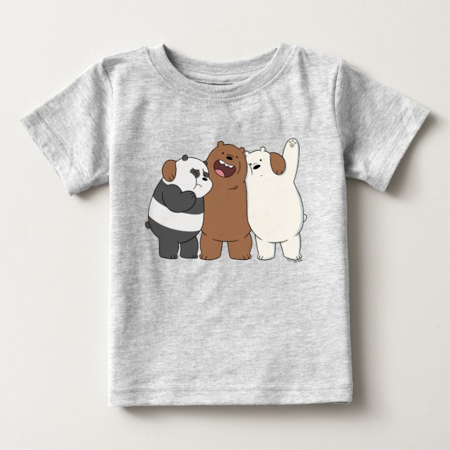 We Bare Bears Group Hug T Shirt (Framsida)