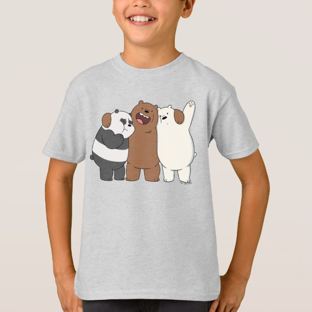 We Bare Bears Group Hug T Shirt (Framsida)
