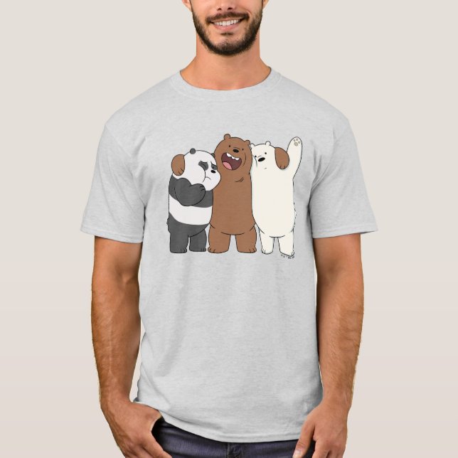We Bare Bears Group Hug T Shirt (Framsida)