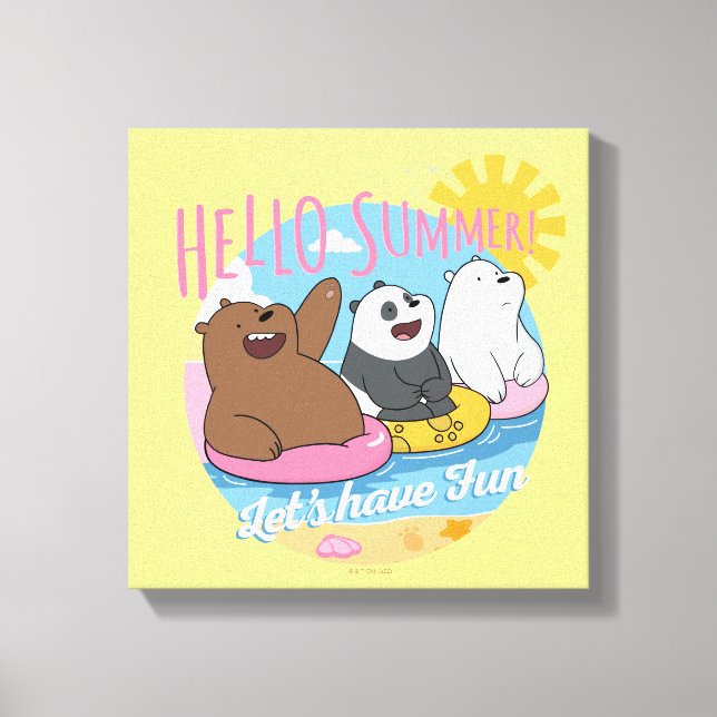 We Bare Bears - Hello Summer! Let's Have Fun Canvastryck (Framsida)