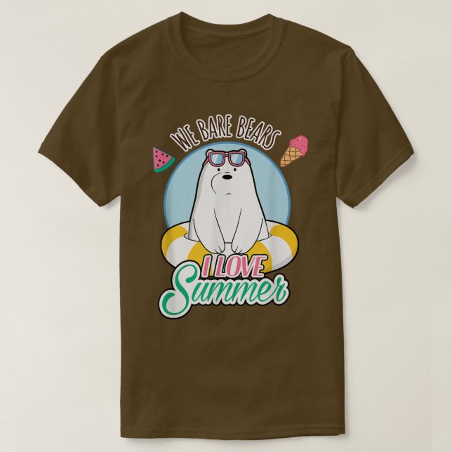 We Bare Bears Ice Bear Loves Summer  T Shirt (Design framsida)