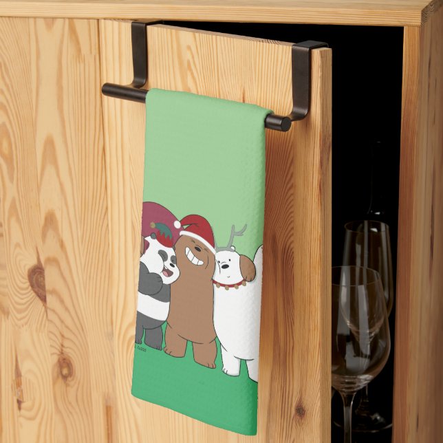 We Bare Bears - Season's Greetings Kökshandduk (Thirds Fold)
