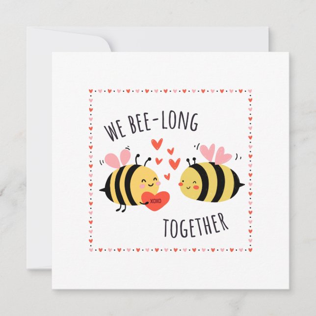 We Bee-long Together Flat Card Kort (Framsida)