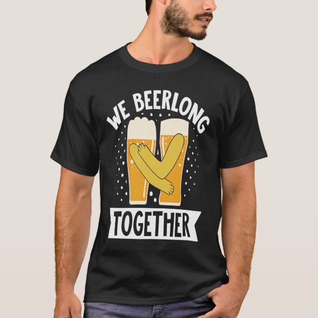 We Beerlong Together Smoker Grill Barbecue Meat Gr T Shirt (Framsida)