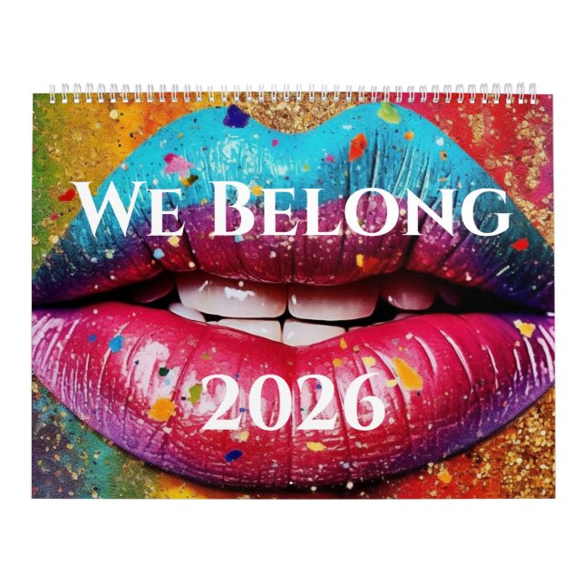 We Belong LGBTQ+ Pride Art Calendar 2026 Kalender (Omslag)