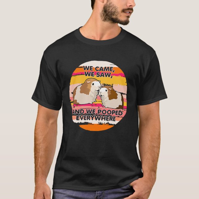 We Came We Saw And We Pooped Everywhere Animal T Shirt (Framsida)