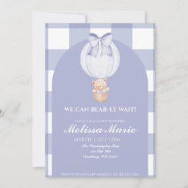 We Can Bear-ly Wait Baby Shower Invite Inbjudningar
