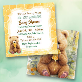 We Can Bear-ly Wait! Boy's Baby Shower Inbjudningar