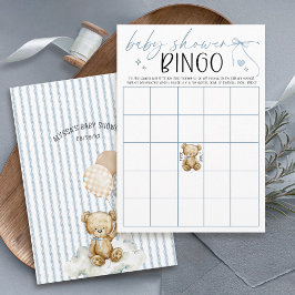 We Can Bearly Wait Baby Shower Bingo Game Card Inbjudningar