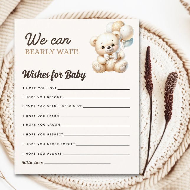 We can Bearly wait, Baby shower Boy (Skapare uppladdad)