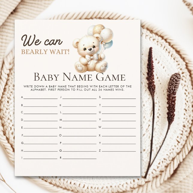 We can Bearly wait!, Baby shower Boy (Skapare uppladdad)