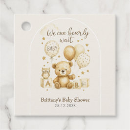We Can Bearly Wait Baby Shower  Gåvor Etiketter