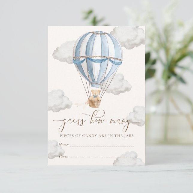 We Can Bearly Wait Baby Shower Guess How Many Card Inbjudningar (Stående Fram)