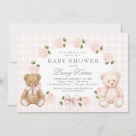 We can bearly wait baby shower invitation inbjudningar