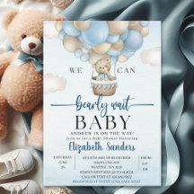 We can Bearly wait - Bear Baby Shower Boy