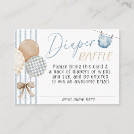 We Can Bearly Wait Bear Baby Shower Diaper Raffle Tilläggskort