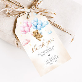 We Can Bearly Wait Bear Gender Reveal Favor Tags Presentetikett