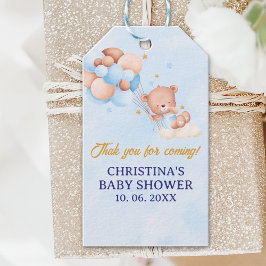 We Can Bearly Wait , Boy Baby Shower Presentetikett