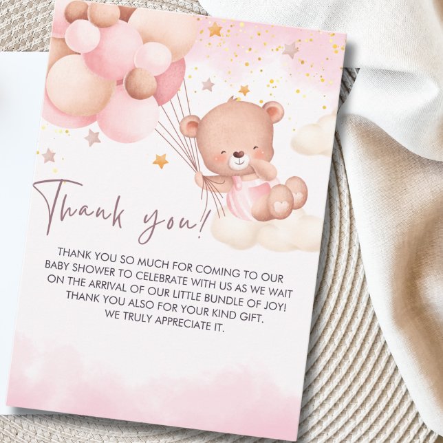 We Can Bearly Wait Cute Bear Baby Shower Tack Kort (Skapare uppladdad)
