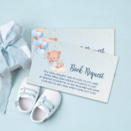We Can Bearly Wait Cute Bear Girl Baby Shower Tilläggskort
