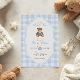 We Can Bearly Wait Elegant Teddy Bear Baby Shower Inbjudningar