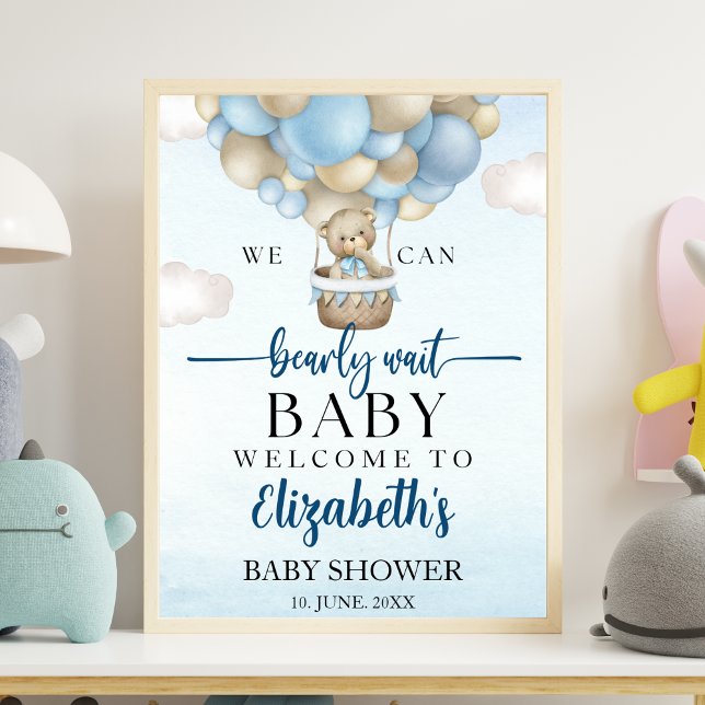 We can Bearly wait - Teddy Bear Baby Shower Boy Poster (Skapare uppladdad)