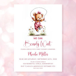 We Can Bearly Wait Teddy Bear Baby Shower Inbjudningar