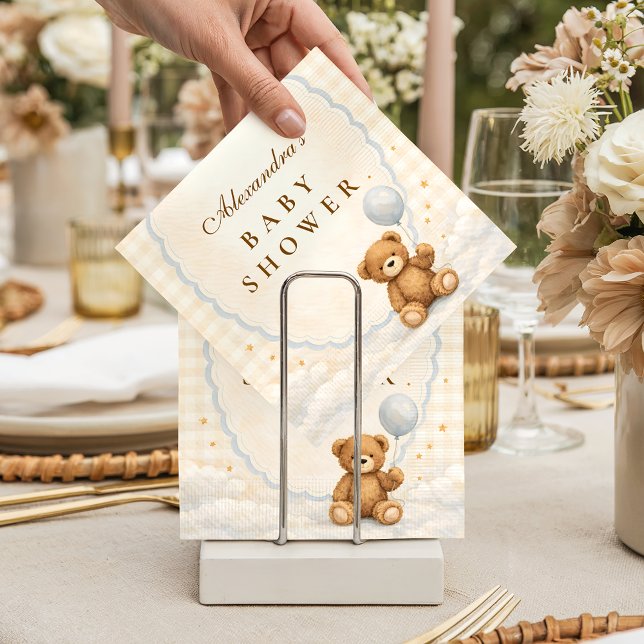 We Can Bearly Wait Teddy Bear Baby Shower Pappersservett (Skapare uppladdad)