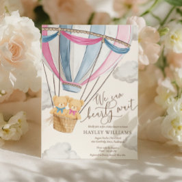 We Can Bearly Wait Twins Baby Shower Invitation Inbjudningar