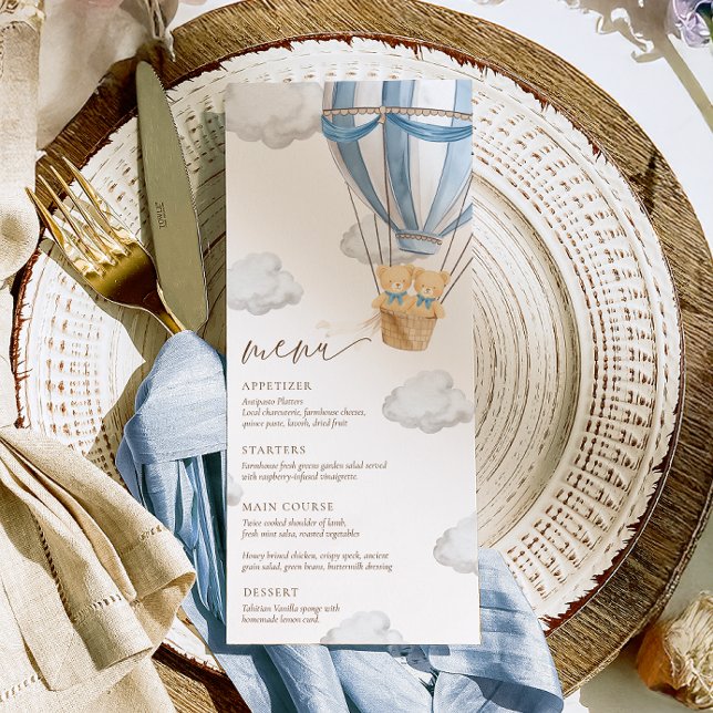 We Can Bearly Wait Twins Baby Shower  Meny (Skapare uppladdad)