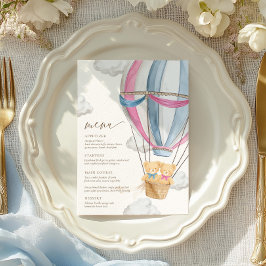 We Can Bearly Wait Twins Baby Shower Meny