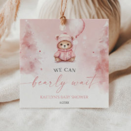 We Can Bearly Wait Winter Teddy Bear Baby Shower Gåvor Etiketter