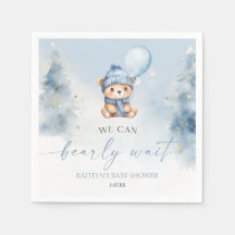 We Can Bearly Wait Winter Teddy Bear Baby Shower