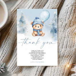 We Can Bearly Wait Winter Teddy Bear Baby Shower Tack Kort