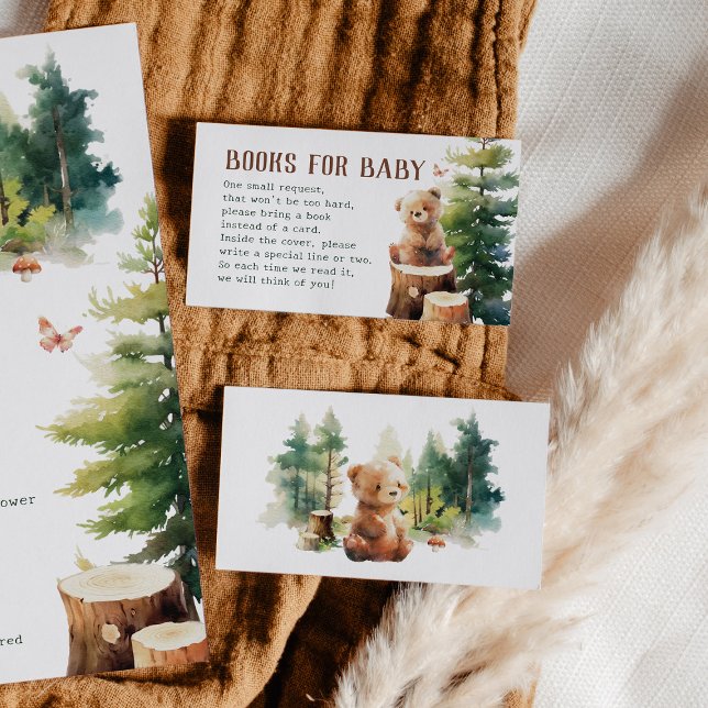 We Can Bearly Wait Woodland Books for Baby Cards Tilläggskort (Skapare uppladdad)