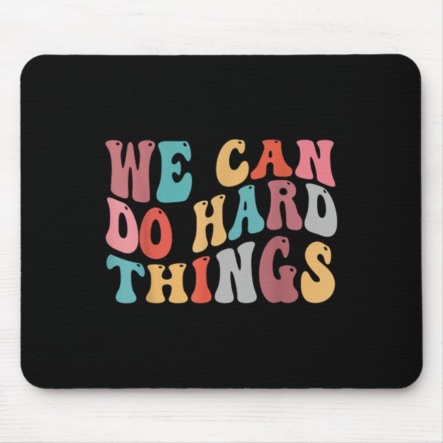 We Can Do Hard Things Groovy Retro Motivational Qu Musmatta (Framsidan)