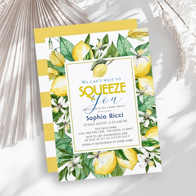 We Can't Wait to See You Lemon Baby Shower Inbjudningar (Skapare uppladdad)