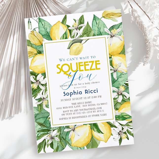 We Can't Wait to See You Lemon Baby Shower Inbjudningar (Skapare uppladdad)