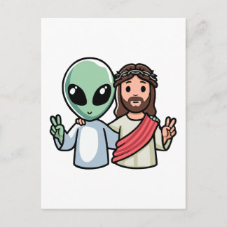 We come in peace vykort