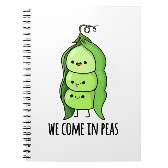 We Come In Peas Rolig Ärt Puns Anteckningsbok (Framsidan)