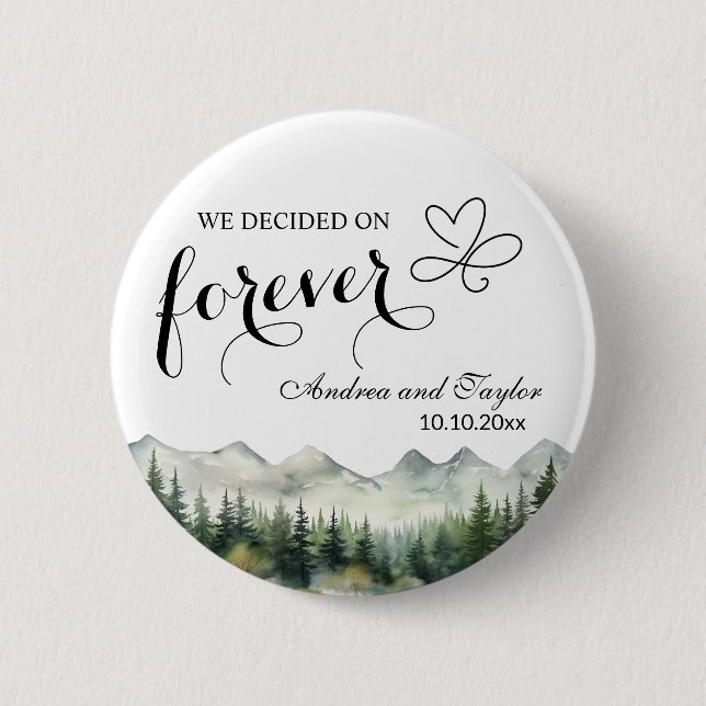 We decided on Forever Elegant Wedding favor Knapp (Framsida)