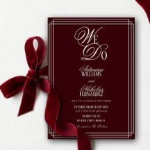 We Do Burgundy Old Money Wedding