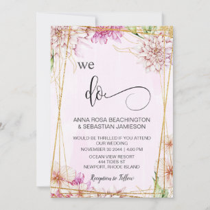*~* WE DO Rosa Pastel Blommigt OSA AR15 QR Inbjudningar