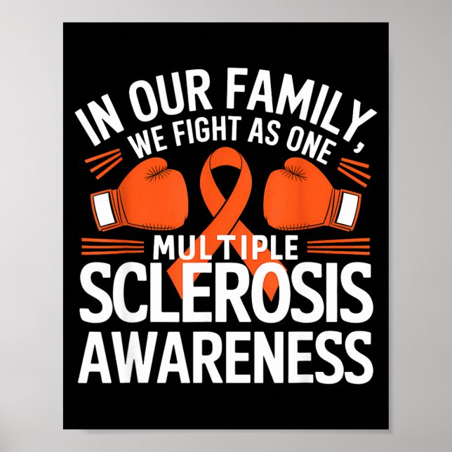 We Fight As One Boxning Multipel Skleros Medvetenh Poster (Framsidan)