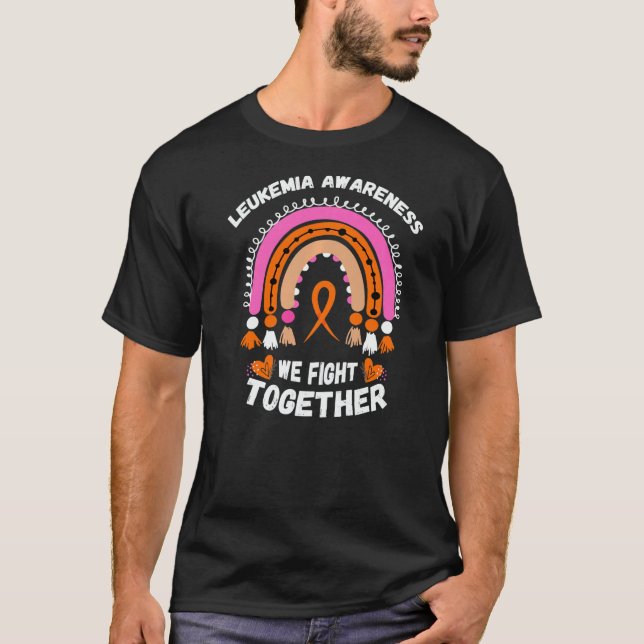 We Fight Together Leukemia Awareness Bohemian Rain T Shirt (Framsida)