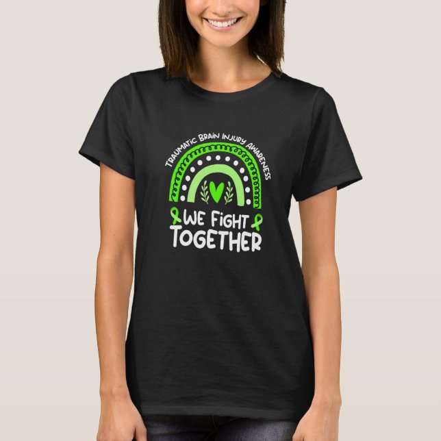We Fight Together Traumatic Brain Injury Awareness T Shirt (Framsida)