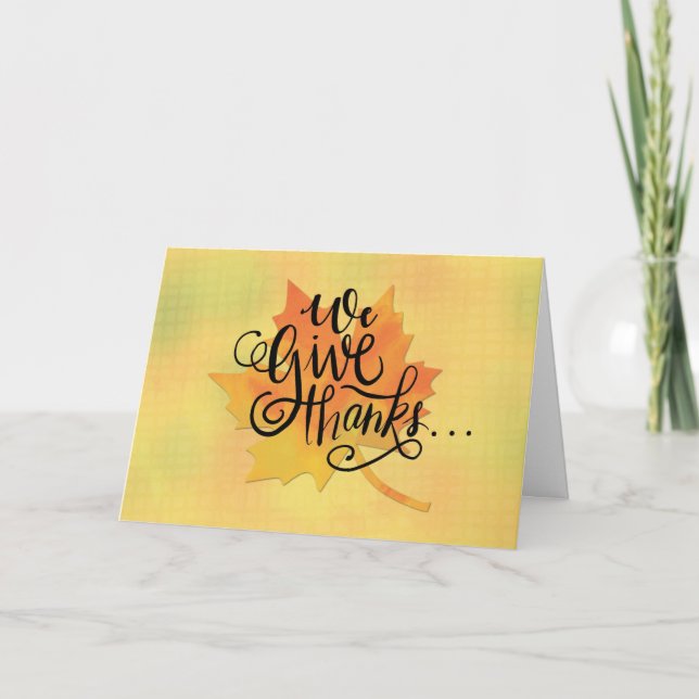 WE Ge Tack för vännerna på Thanksgiving Maple Kort (Framsida)