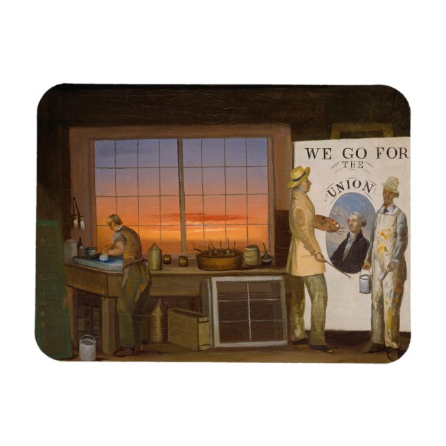 "We Go for the Union", 1840-1850 (oil on canvas) Magnet (Horisontell)